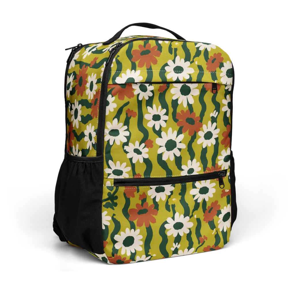 Wildflower Current on Utility Backpack — Right Front