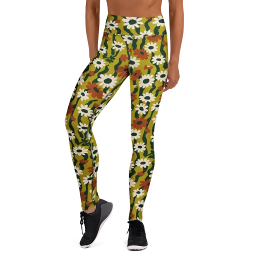 Wildflower Current on a Yoga Leggings