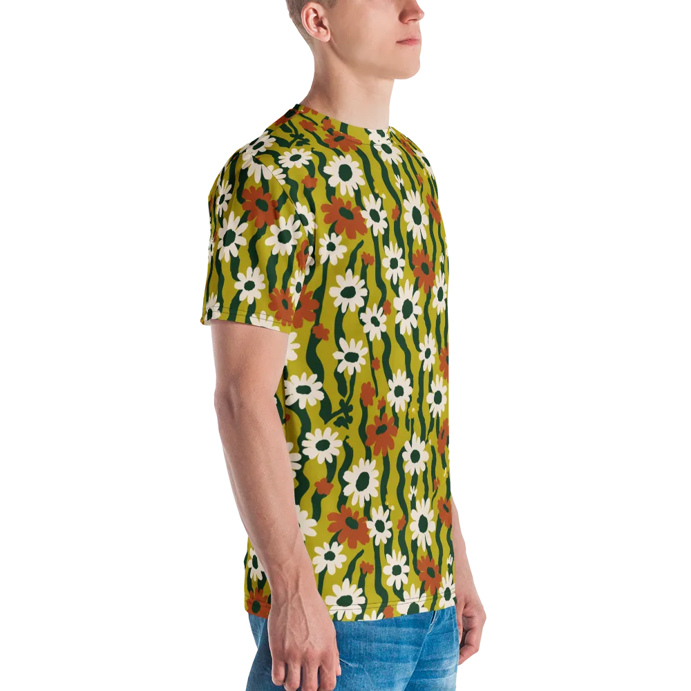 Wildflower Current on Men's Crew Neck T-Shirt — Right