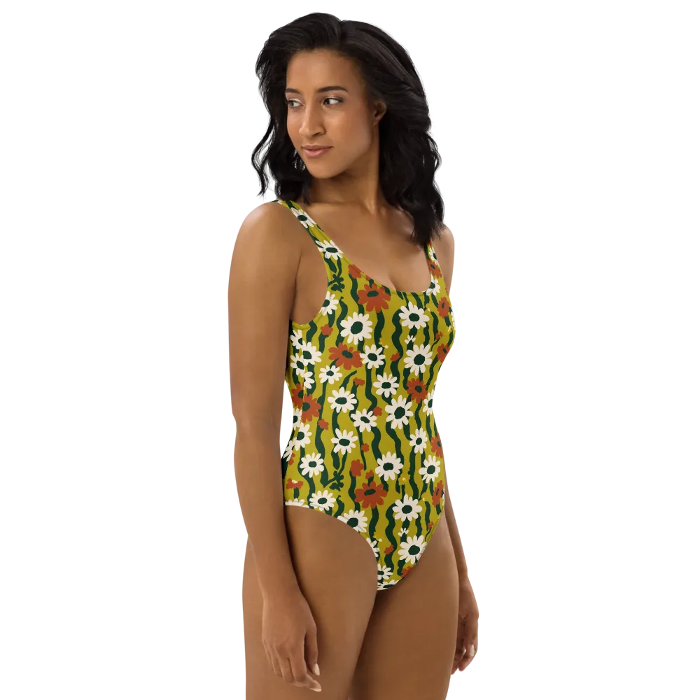Wildflower Current on One-Piece Swimsuit — Right