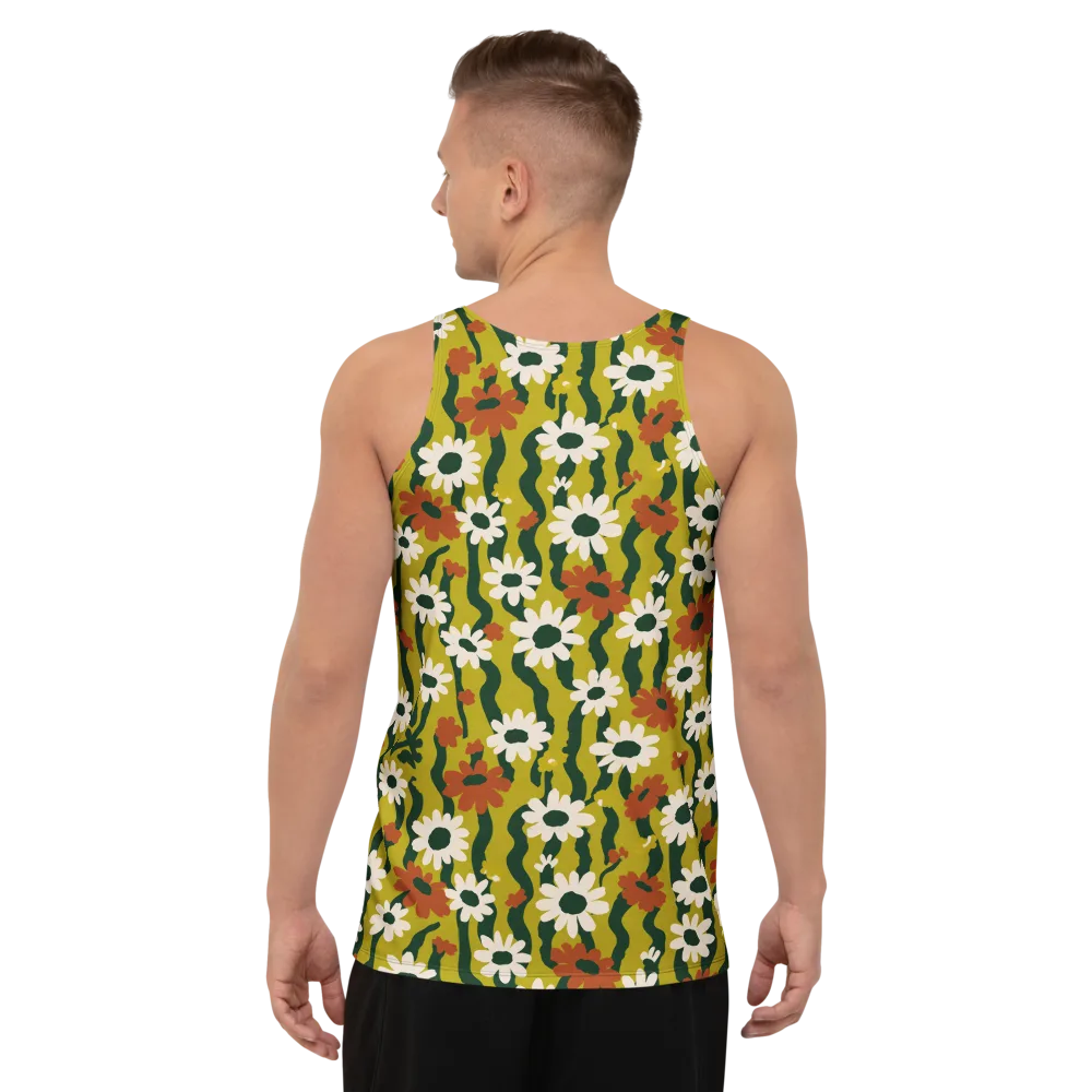 Wildflower Current on Men's Tank Top — Back
