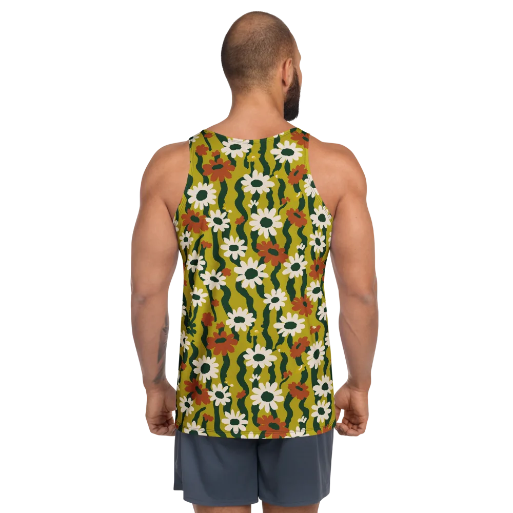 Wildflower Current on Men's Tank Top — Back