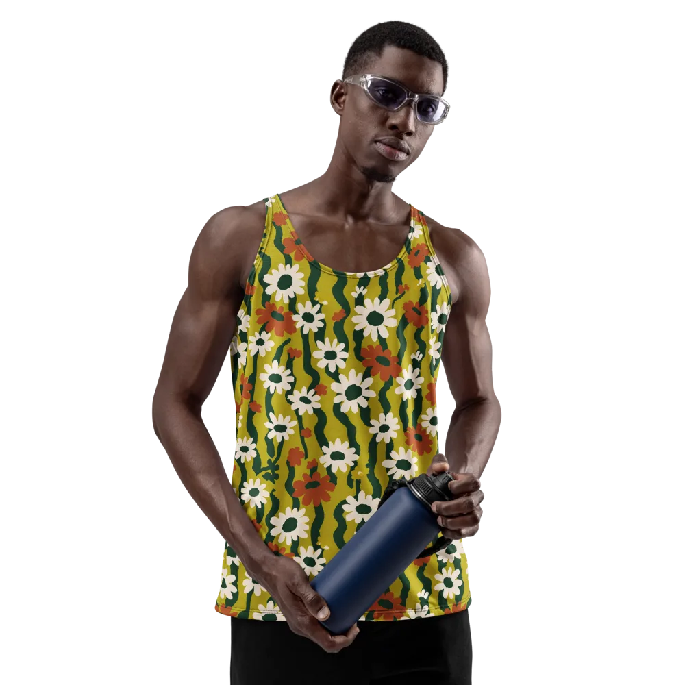 Wildflower Current on Men's Tank Top — Front