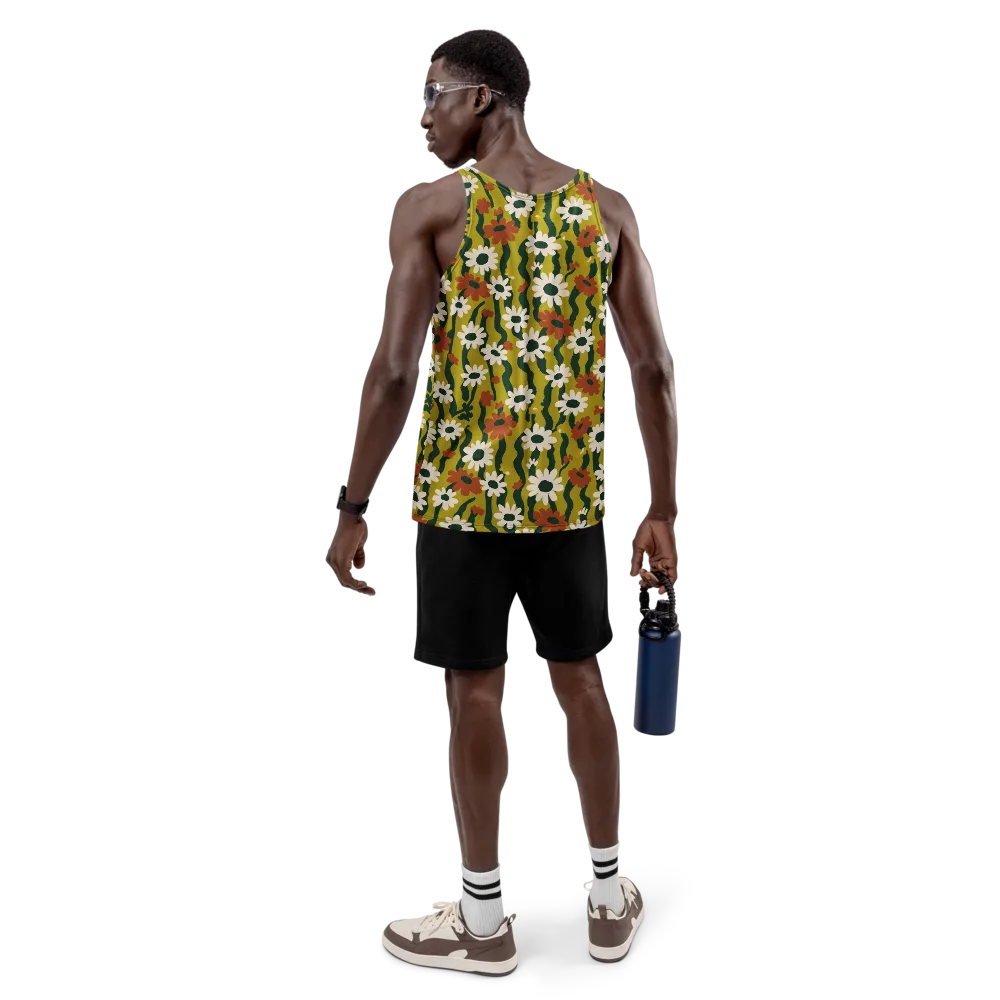 Wildflower Current on Men's Tank Top — Back