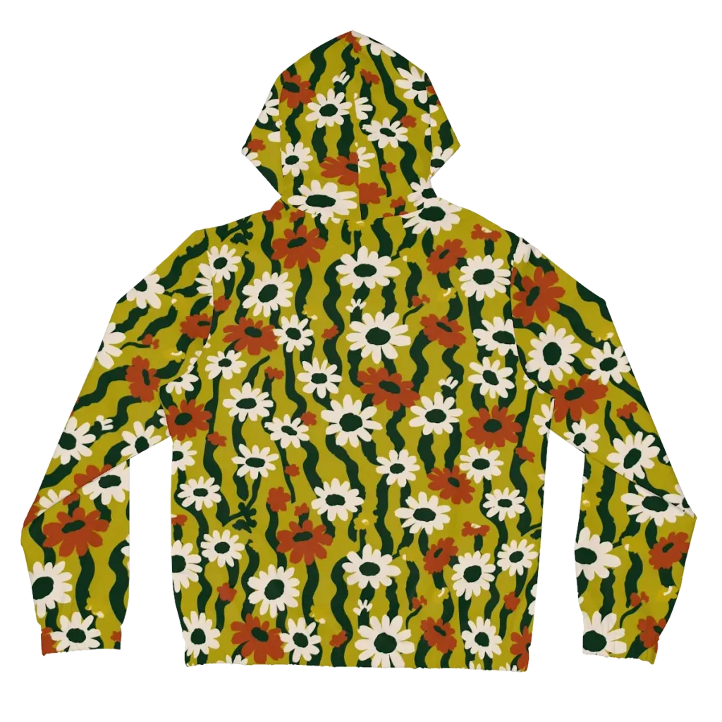 Wildflower Current on Women's Full-Zip Hoodie — Back