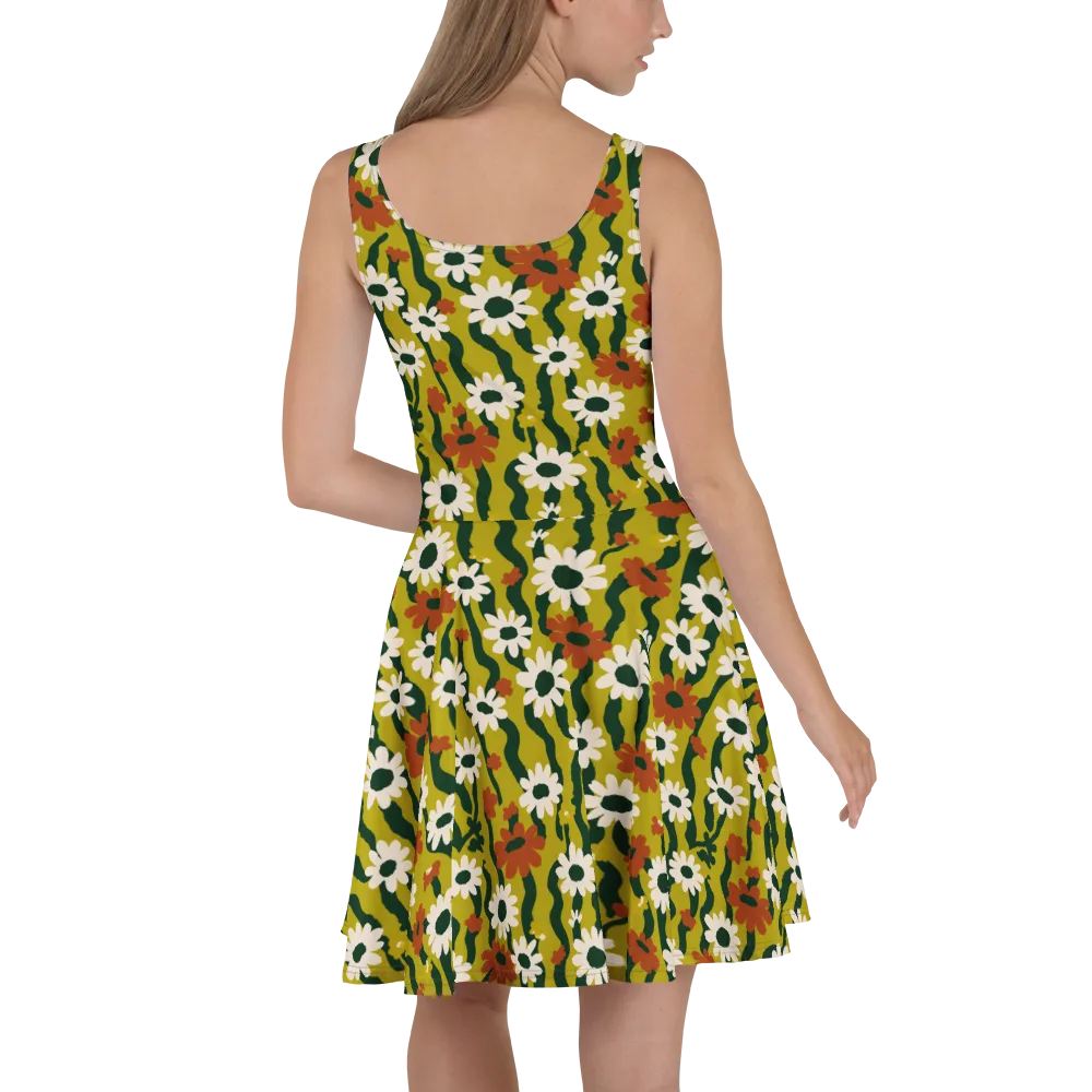 Wildflower Current on Skater Dress — Back