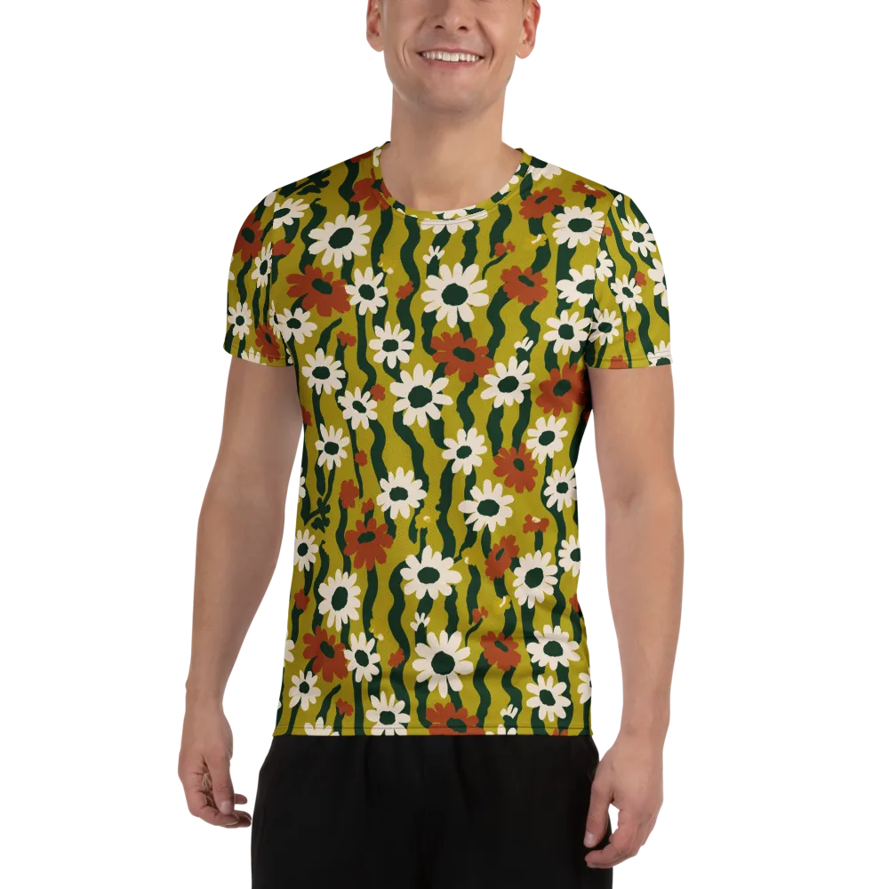 Wildflower Current on Men's Athletic T-Shirt — Front