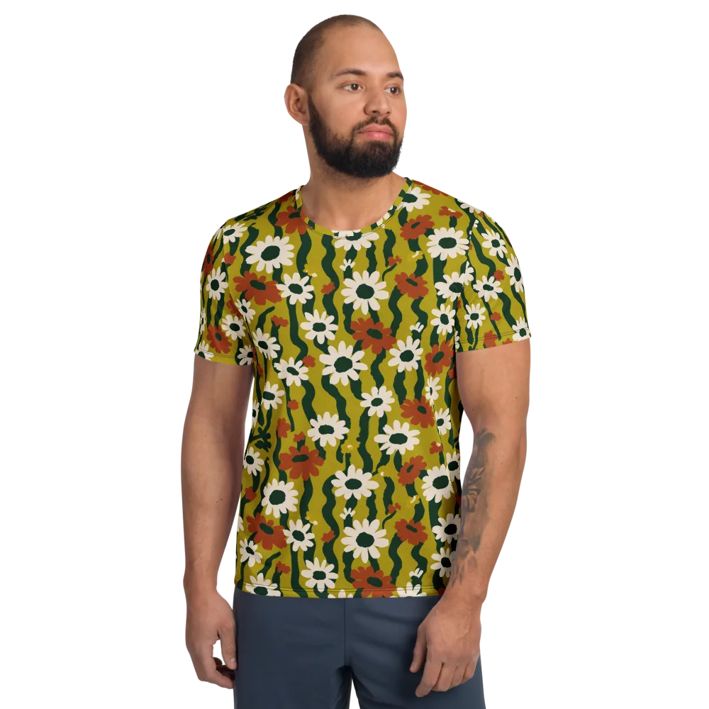 Wildflower Current on Men's Athletic T-Shirt — Front