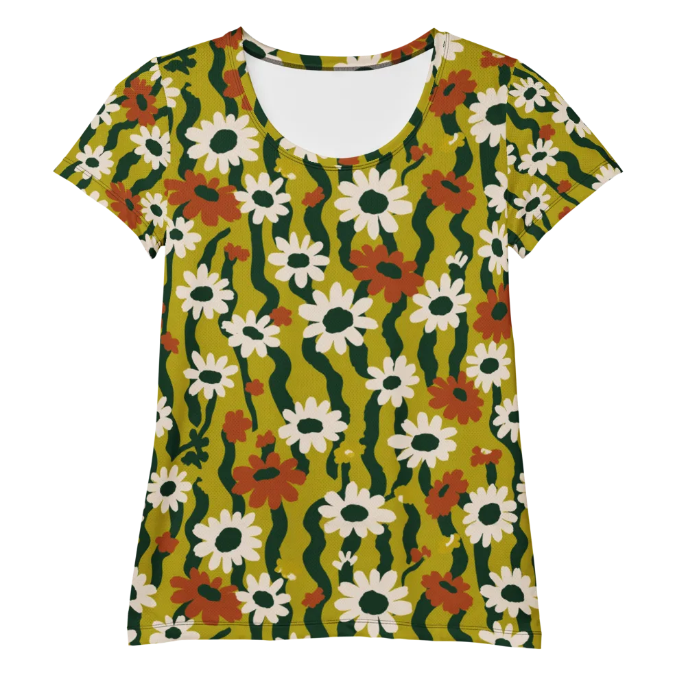 Wildflower Current on Women's Athletic T-Shirt — Front