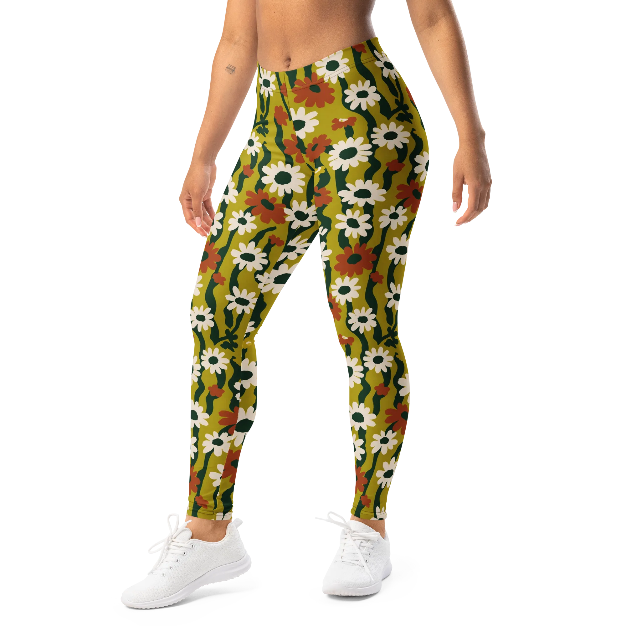 Wildflower Current on Leggings — Left Front