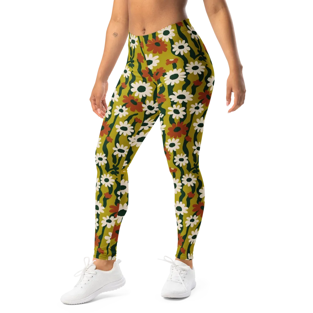 Wildflower Current on Leggings — Left Front