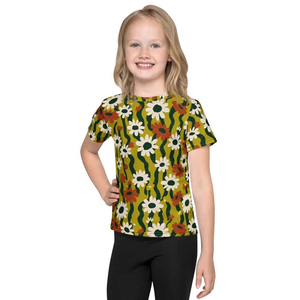 Wildflower Current on Kids Crew Neck T-Shirt — Front