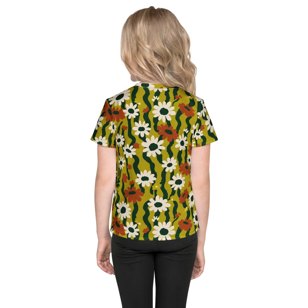 Wildflower Current on Kids Crew Neck T-Shirt — Back