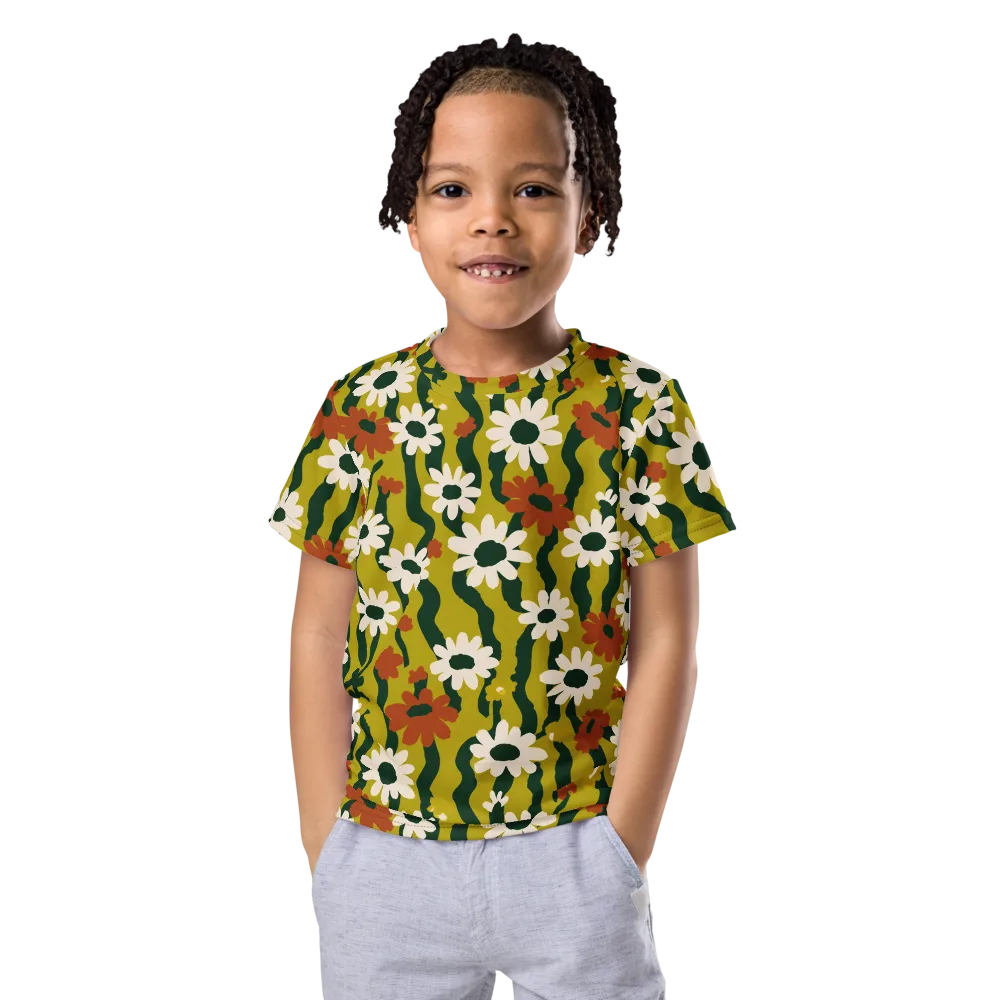 Wildflower Current on Kids Crew Neck T-Shirt — Front