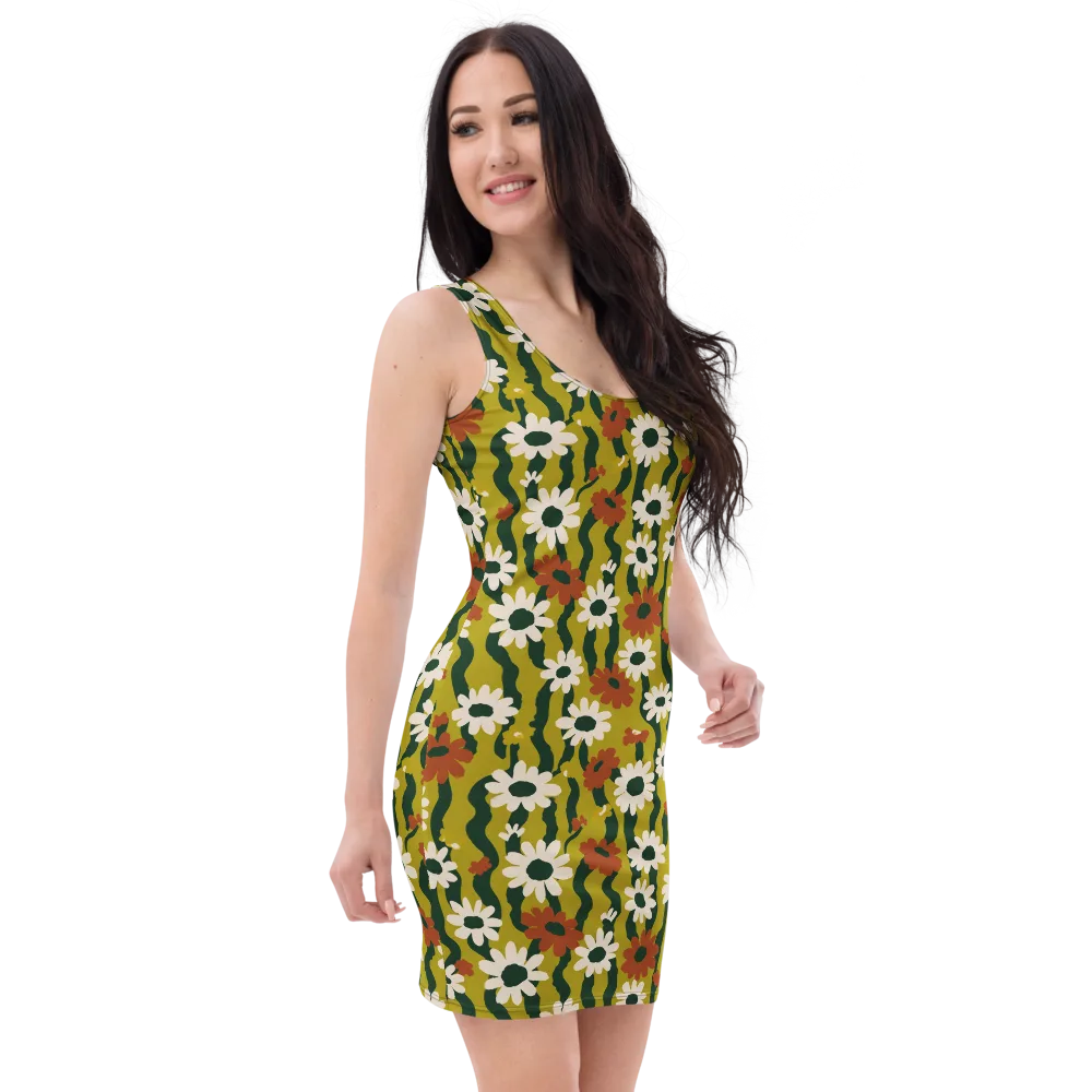 Wildflower Current on Bodycon Dress — Right Front