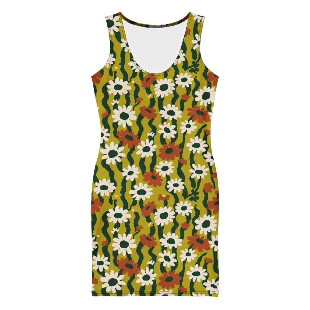 Wildflower Current on Bodycon Dress — Front