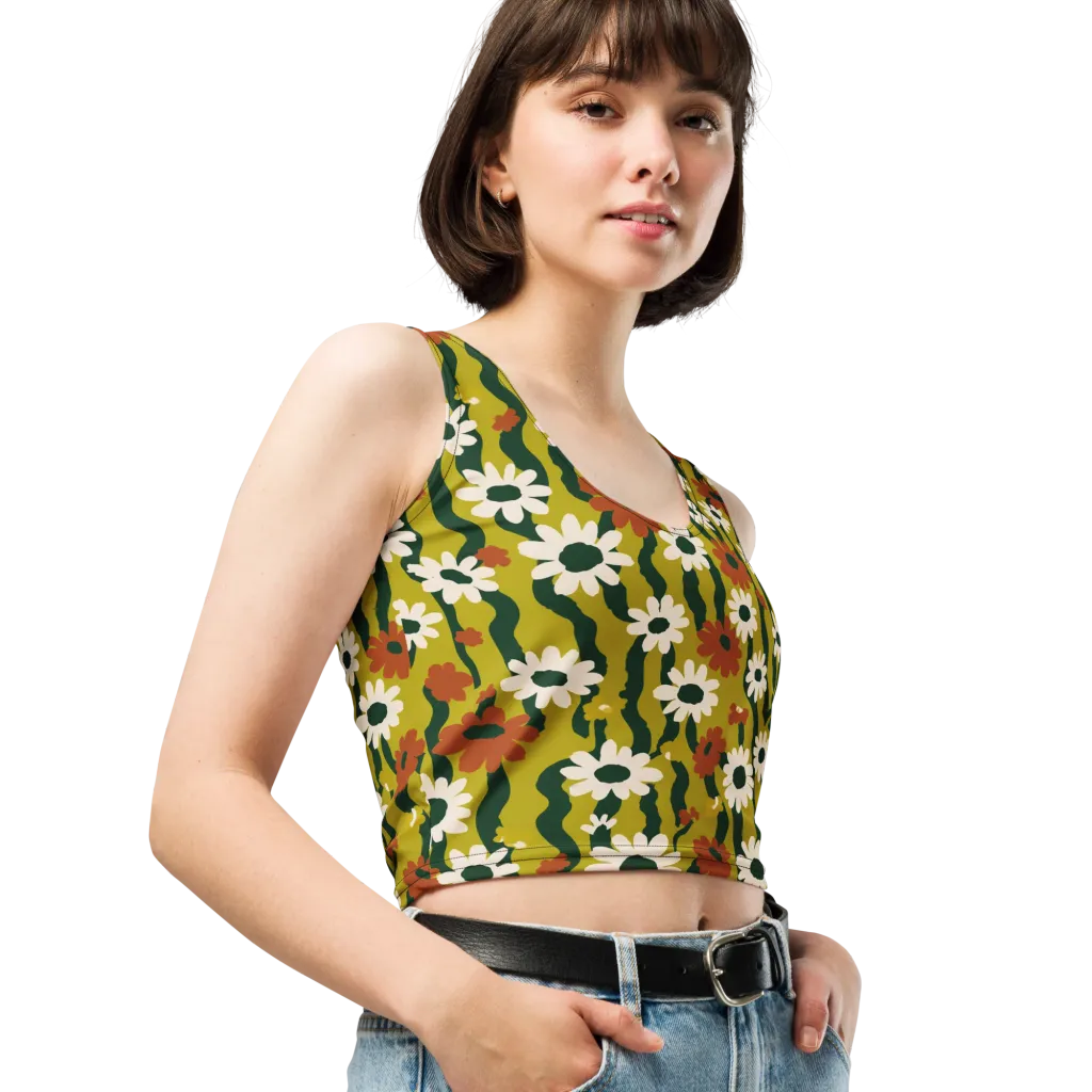 Wildflower Current on Crop Top — Right Front