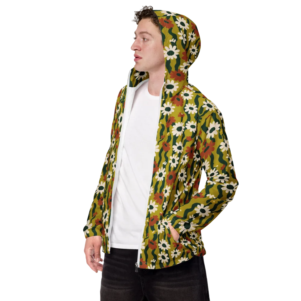 Wildflower Current on Men's Windbreaker — Left Front