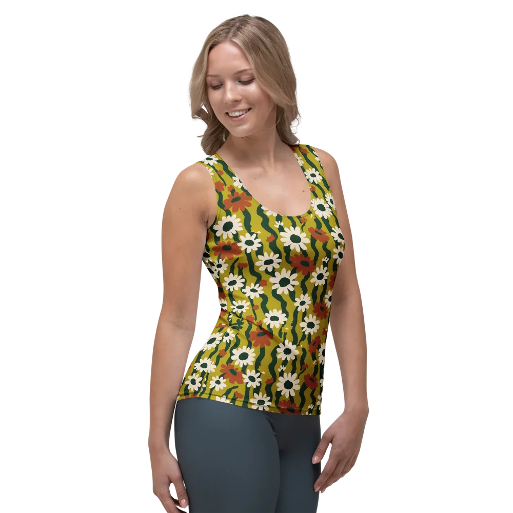 Wildflower Current on Women's Tank Top — Right Front