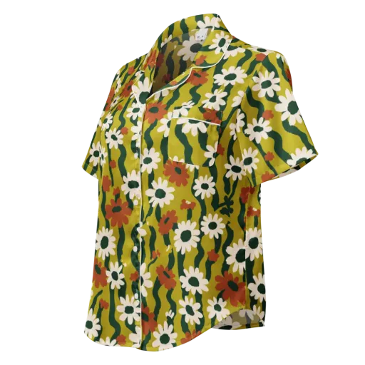Wildflower Current on a Women's Short Sleeve Pajama Top