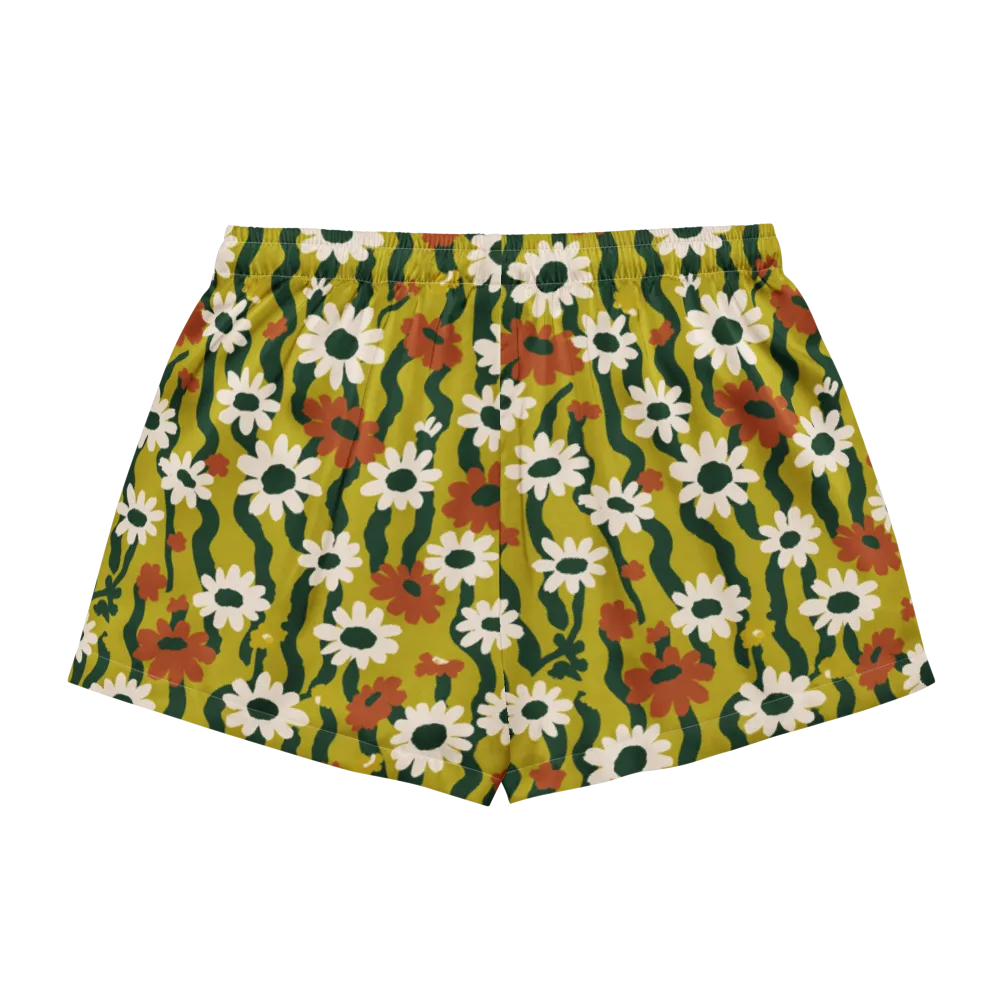 Wildflower Current on Women's Pajama Shorts — Back