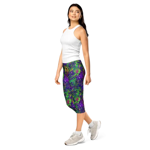 Psychic River on a Capri Leggings