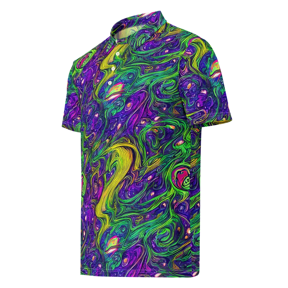 Psychic River on Men's Slim Fit Polo Shirt — Left Front