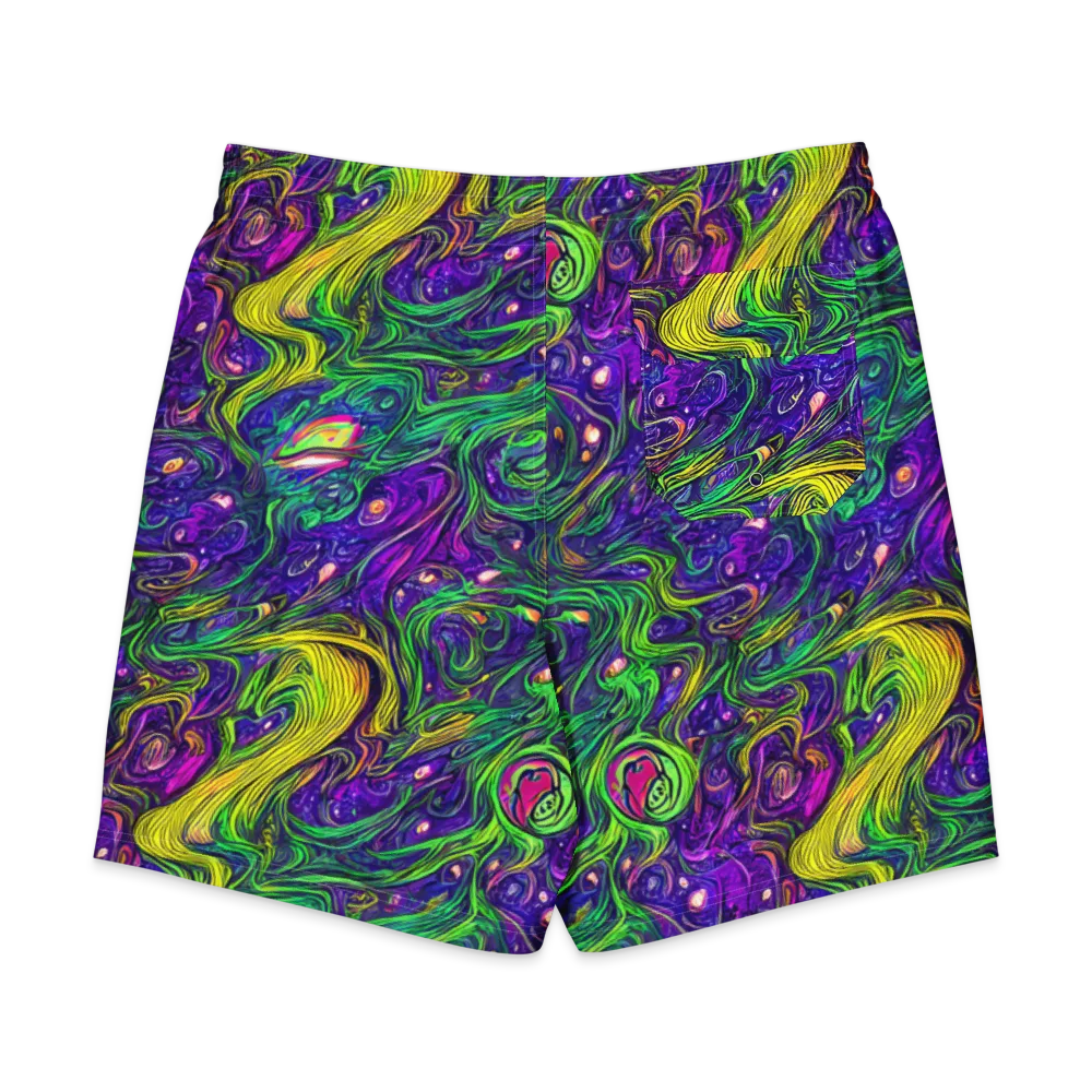 Psychic River on Men's Board Shorts — Back