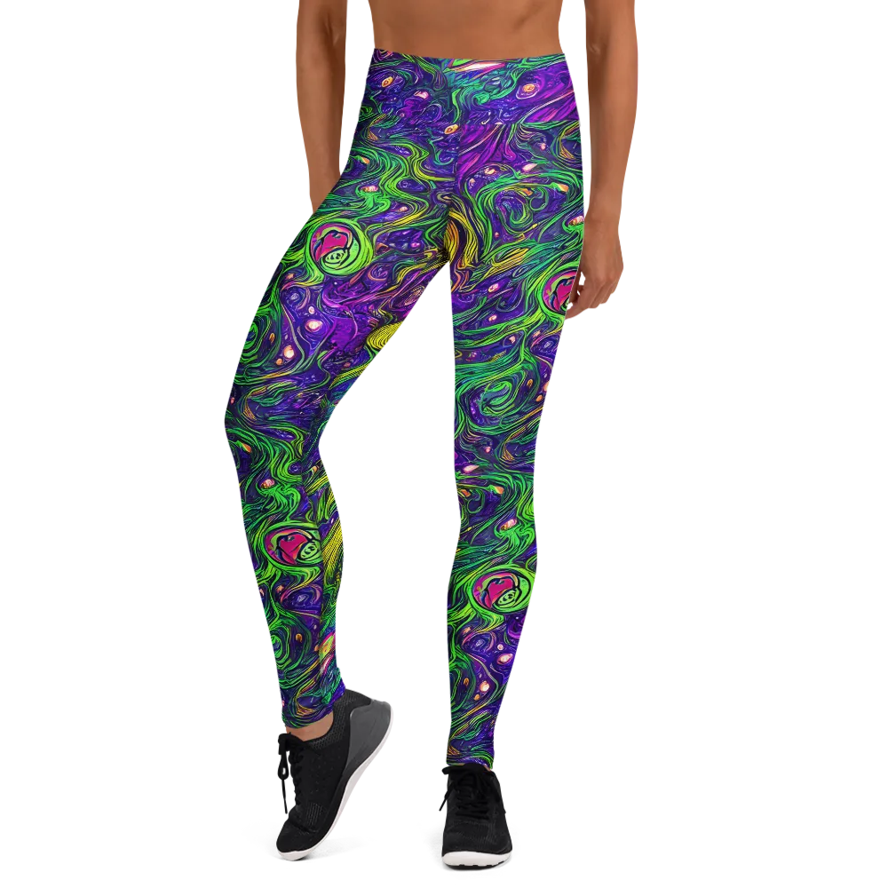 Psychic River on Yoga Leggings — Front