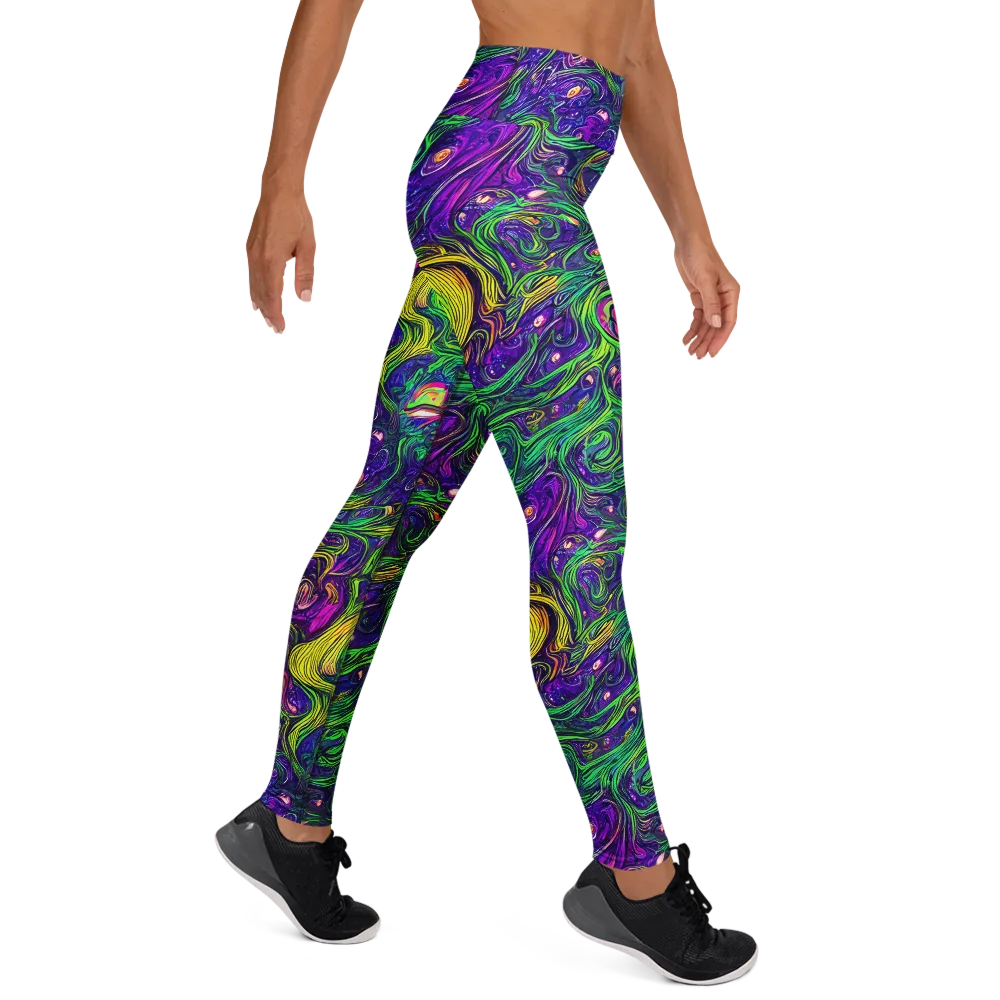 Psychic River on Yoga Leggings — Right