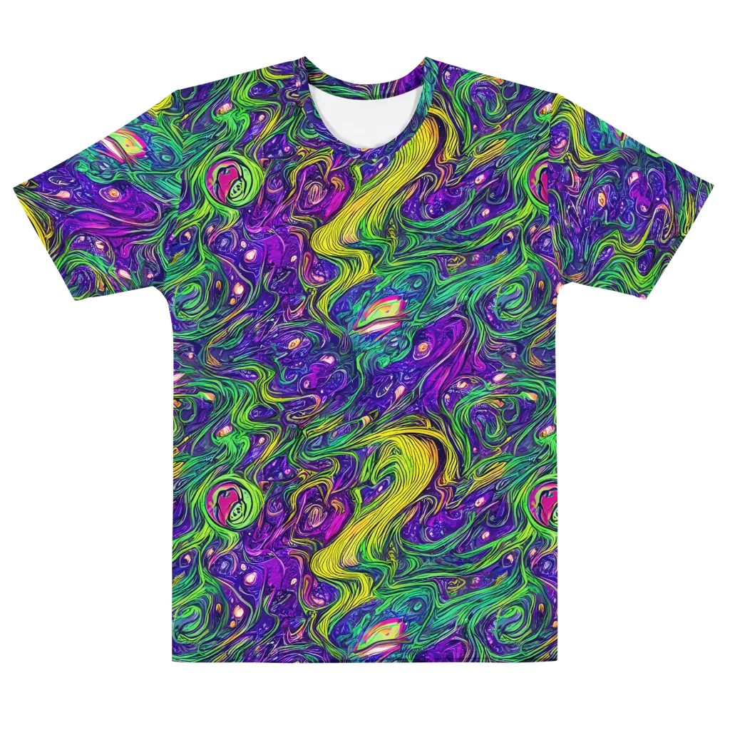 Psychic River on Men's Cotton Crew Neck T-Shirt — Front