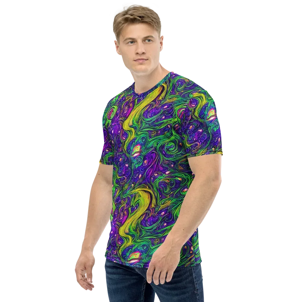 Psychic River on Men's Crew Neck T-Shirt — Left