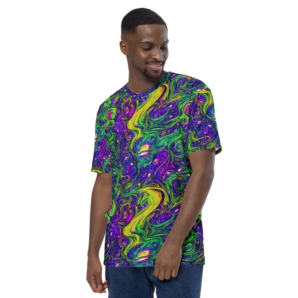 Psychic River on Men's Crew Neck T-Shirt — Left