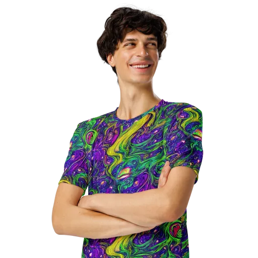 Psychic River on a Men's Crew Neck T-Shirt