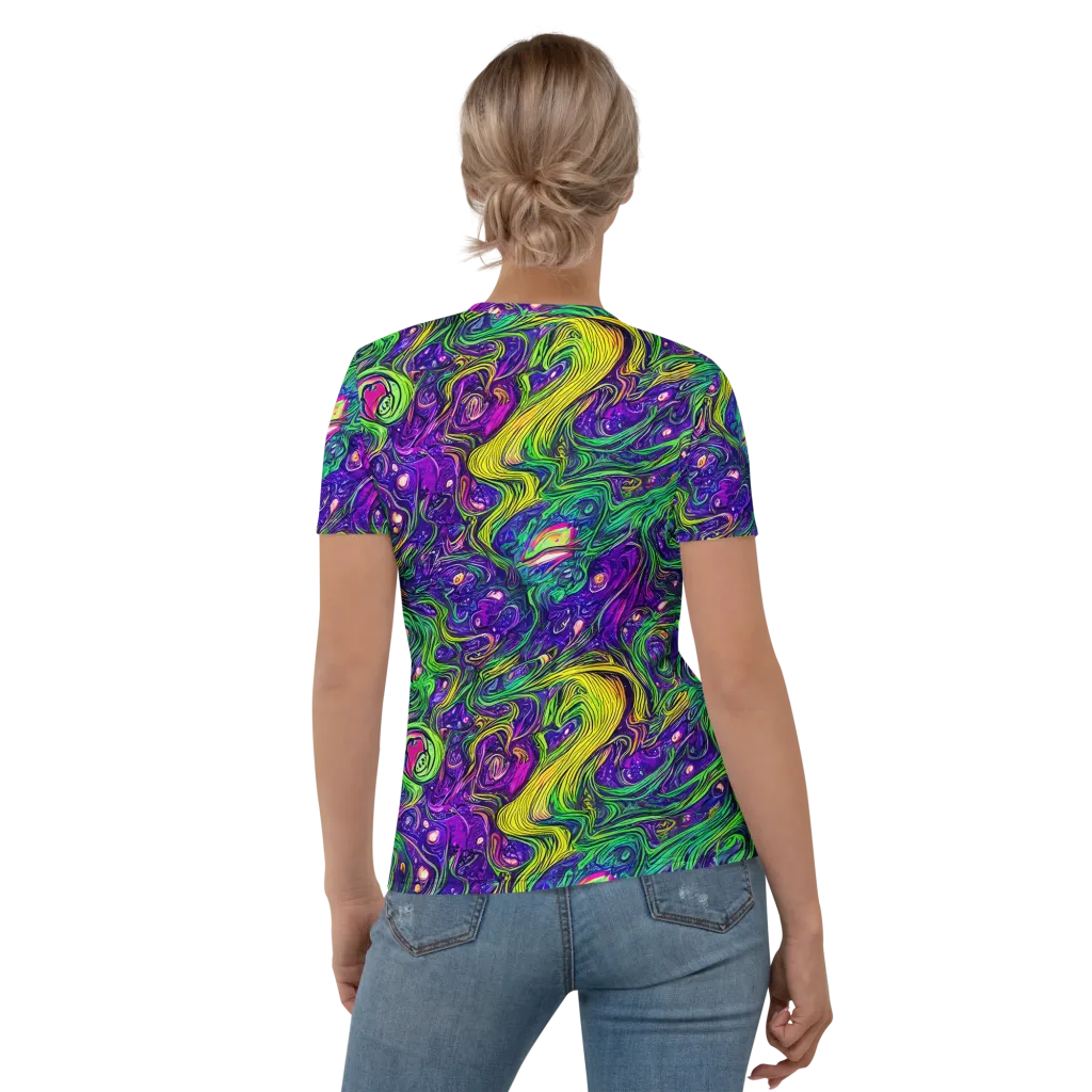 Psychic River on Women's Crew Neck T-Shirt — Back