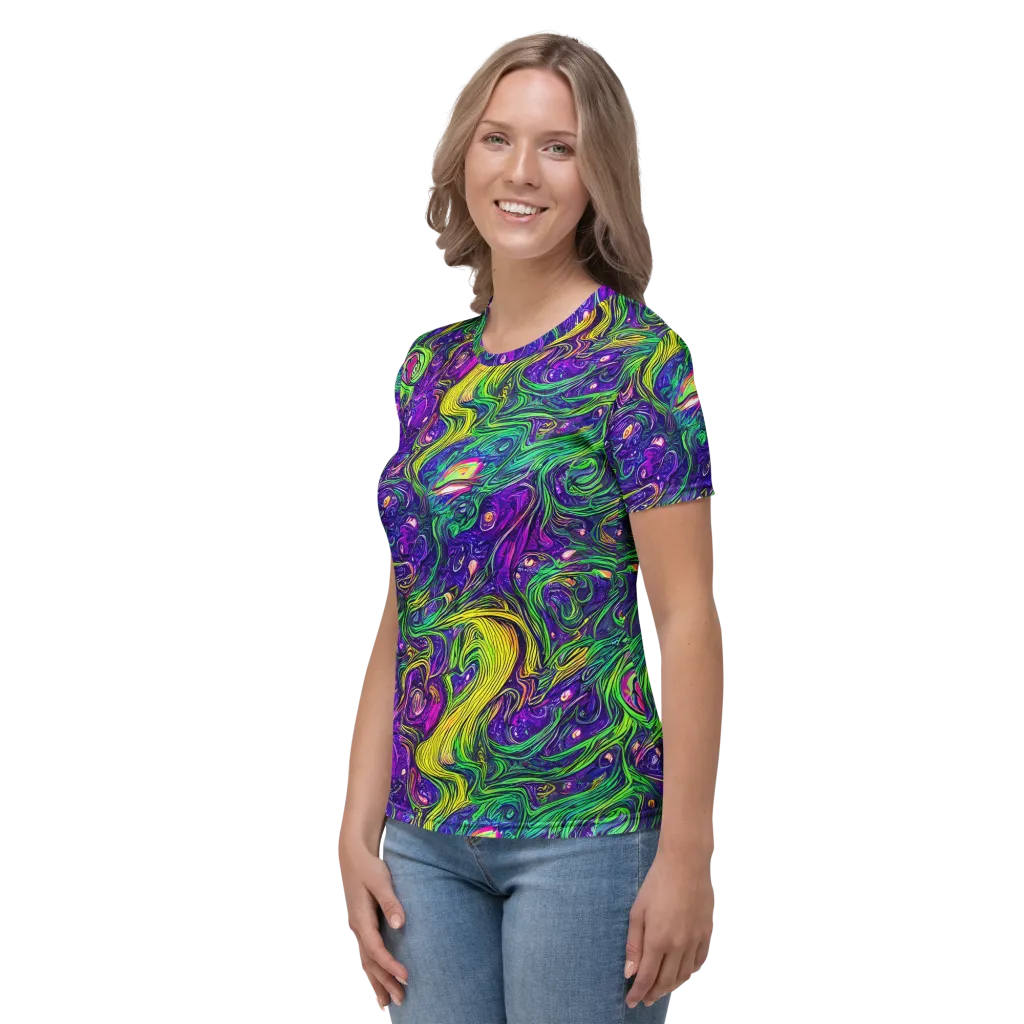 Psychic River on Women's Crew Neck T-Shirt — Left