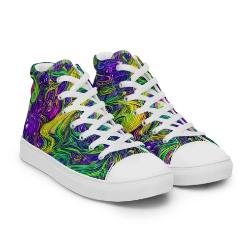 Psychic River on a Women's High Top Canvas Shoes