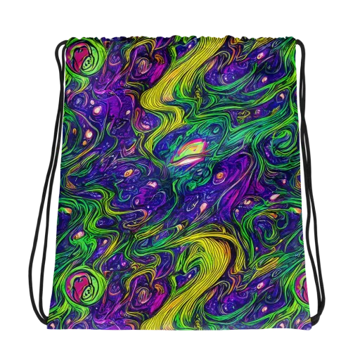 Psychic River on a Drawstring Bag