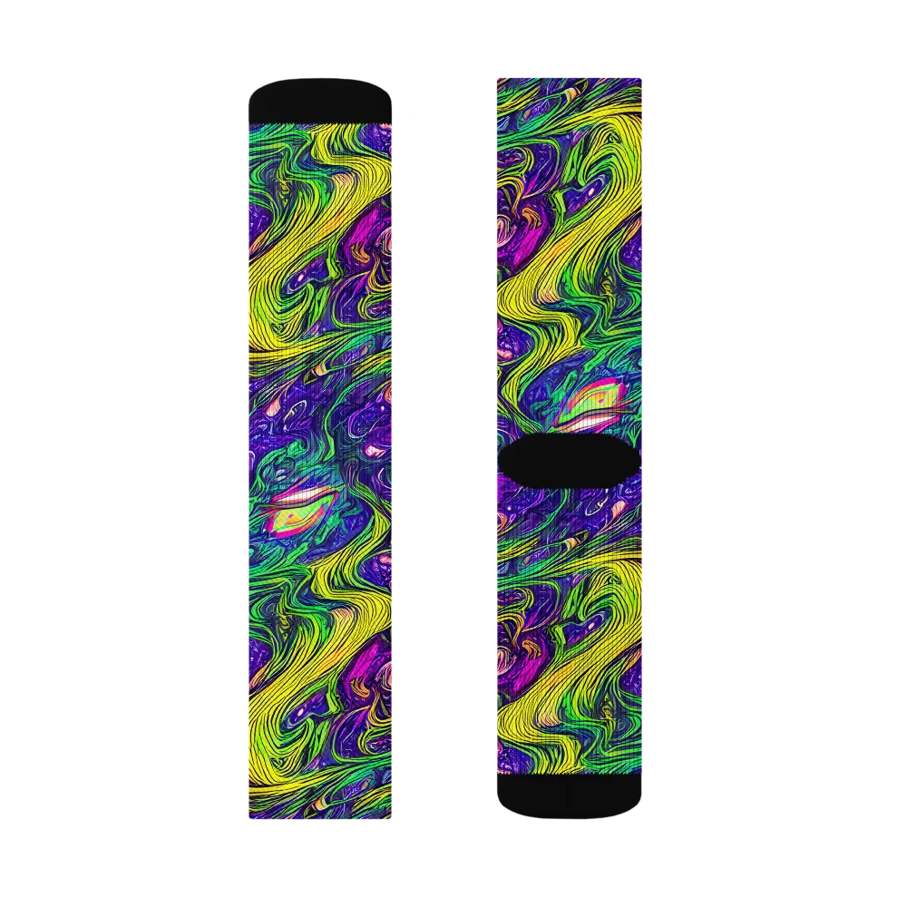 Psychic River on Socks — Left Sock