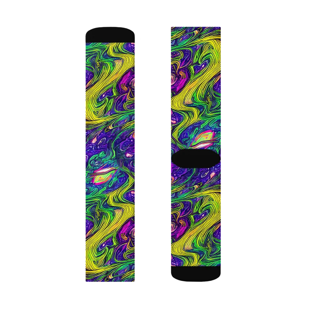 Psychic River on Socks — Right Sock