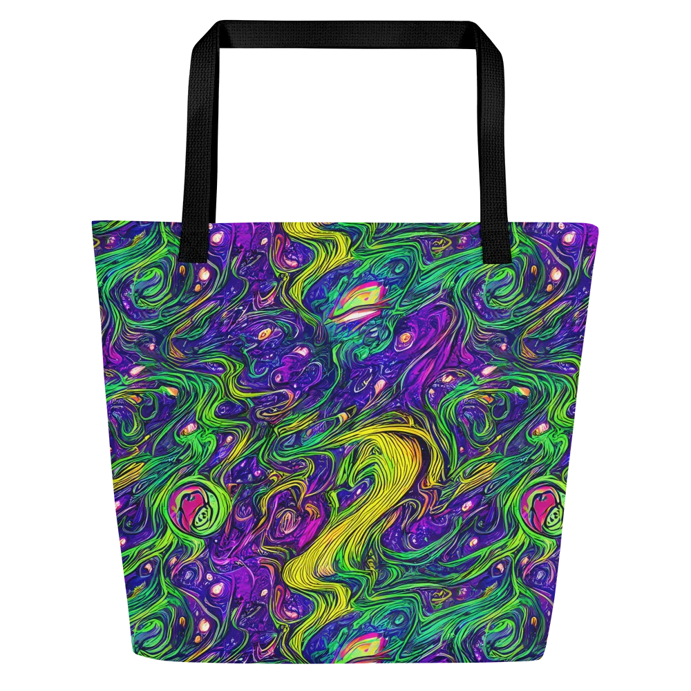 Psychic River on Large Tote Bag W/ Pocket — Front