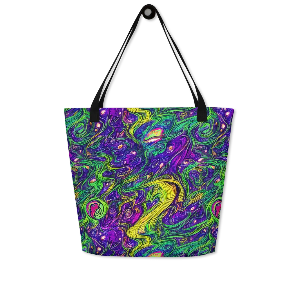Psychic River on Large Tote Bag W/ Pocket — Front