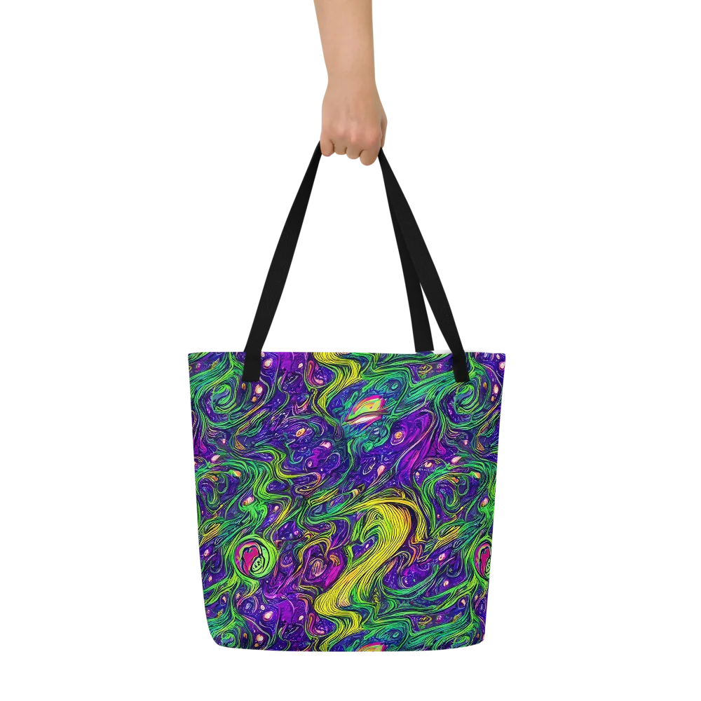 Psychic River on Large Tote Bag W/ Pocket — Front