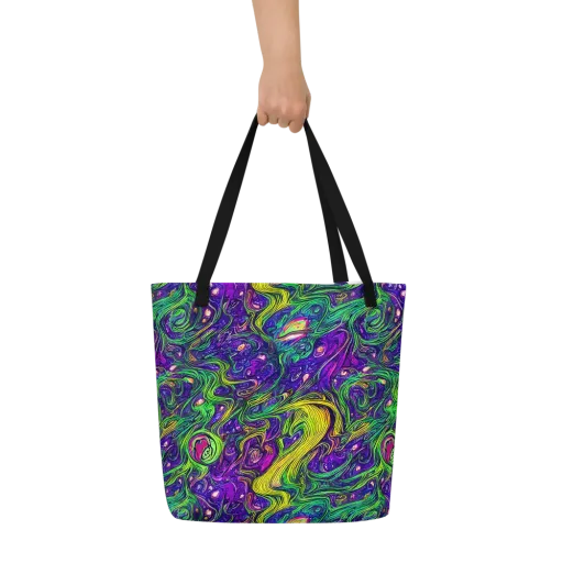 Psychic River on a Large Tote Bag W/ Pocket