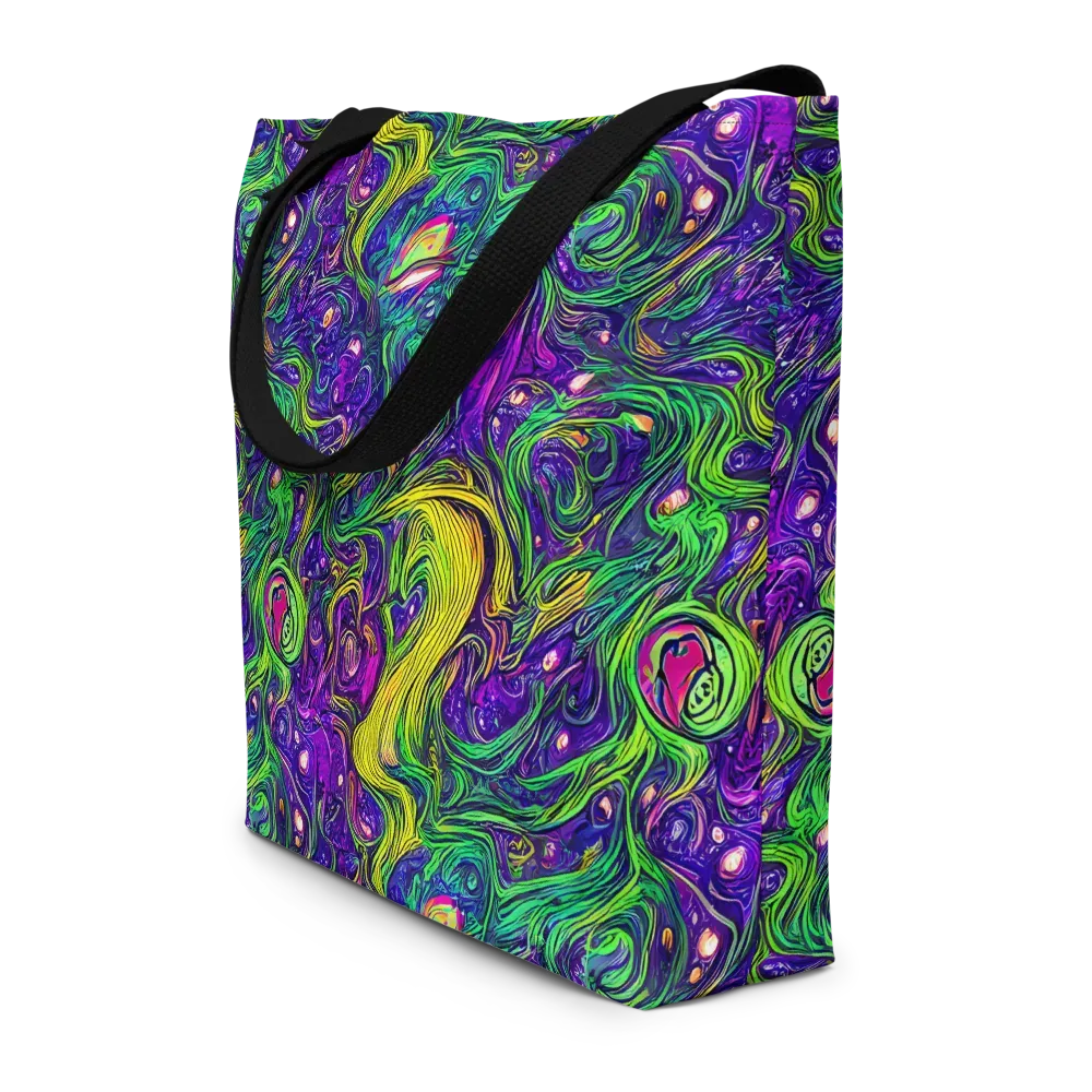 Psychic River on Large Tote Bag W/ Pocket — Front