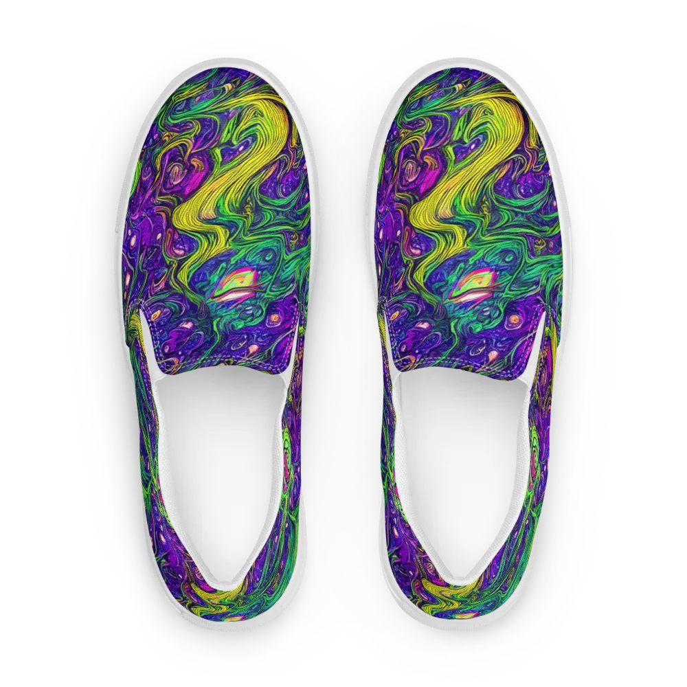 Psychic River on Women's Slip-On Canvas Shoes — Front