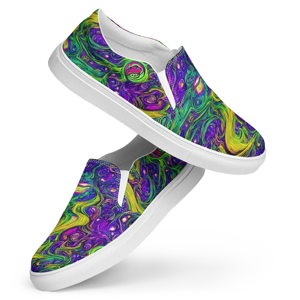 Psychic River on Women's Slip-On Canvas Shoes — Front