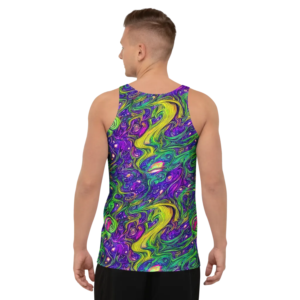 Psychic River on Men's Tank Top — Back