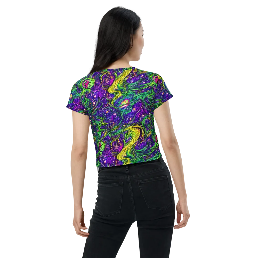 Psychic River on Crop Tee — Back