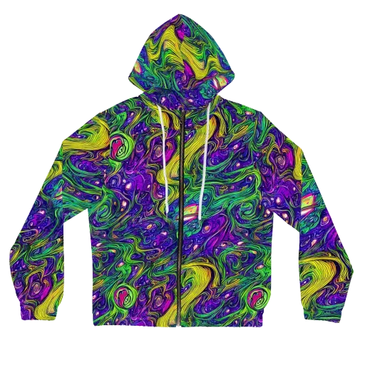 Psychic River on a Women's Full-Zip Hoodie